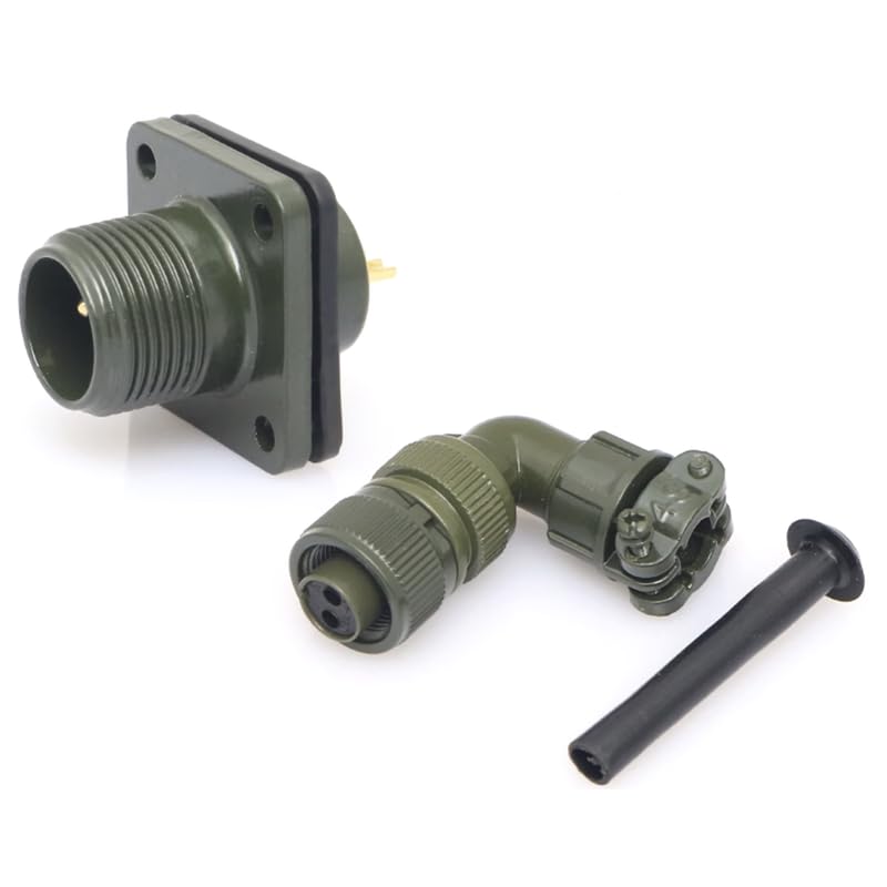 1Set MS3102A-10SL-4P+MS3108A-10SL-4S Circular Industrial Connectors,2Pin Male&Female,90 degree elbow,MIL-DTL-5015 Series Waterproof Aviation Sockets Connectors for aviation and industrial environments