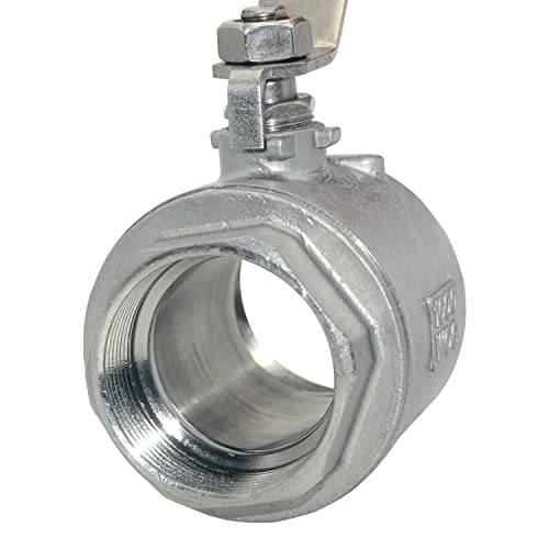 Image of DAN SPEED 2 inch NPT Female 316 Stainless Steel Full Port Ball Valve Vinyl Handle WOG1000 (2 inch 2pcs)