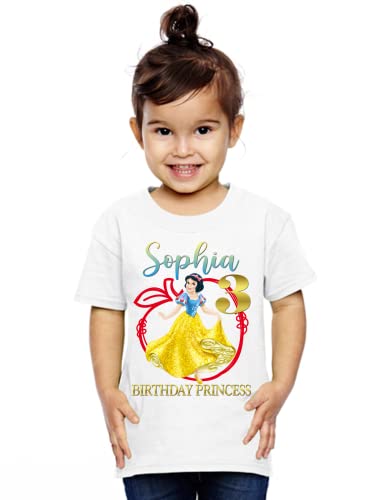 Personalized Snow Birthday Shirt, Family Matching Shirts, Custom Shirts for a White Birthday Party.
