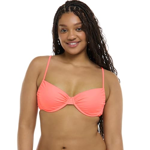 Body Glove Women's Smoothies Alice Solid Underwire Bikini Top with Sash-tie Back