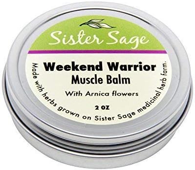 SISTER SAGE Weekend Warrior, 100% All Natural Sore Muscle Balm with Arnica, Unscented (2 oz)