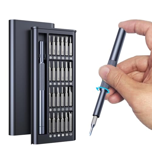ToolHouse 25-in-1 Precision Screwdriver Set Magnetic Repair Tool Kit with 25Bits for Phone Laptop Computer Game Console Watch and Electronics Durable Screwdrivers for Home and Professional Use