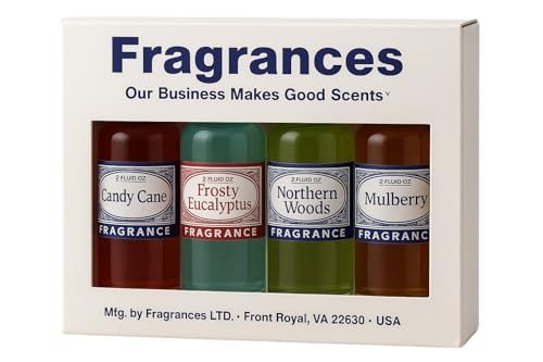 Rainbow RainMate Sirena Hyla Compatible Vacuum Fragrances Assorted Fragrance 4-Pack For Water-Based Vacuums (Frosty Woods - Candy Cane Frosty Eucalyptus Northern Woods Mulberry)