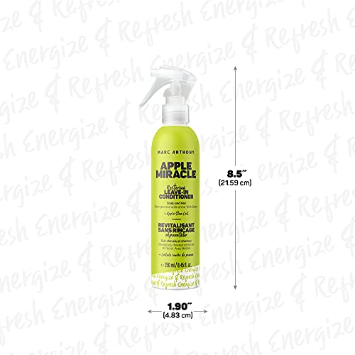 Marc Anthony Restoring Apple Miracle Leave In Deep Conditioner For Hair Growth & Breakage – Apple Extract, Keratin, & Grapeseed Oil Heat Protector Spray - Sulfate Free Leave In For Dry Damaged Hair #TOP2