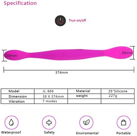 JGHGF Vibrador de doble cabezal, masturbación femenina ...