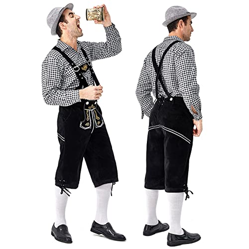 Comanlai Oktoberfest Outfit Heren, Heren Duits Beierse Oktoberfest Kostuum Set voor Halloween Dress Up Party en Beer Festival - Afbeelding 7