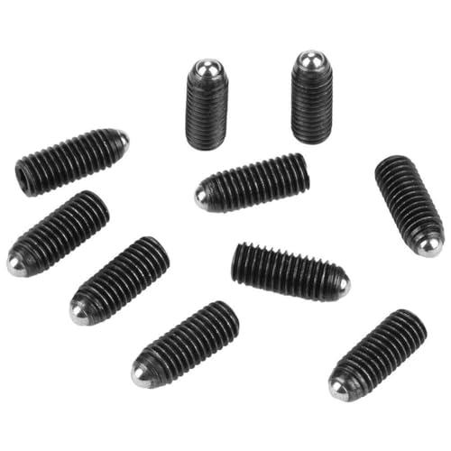 Mavaol M8 10 Pack Carbon Steel Ball Plungers, Sturdy Build, Precise Positioning and Pressure Control, for Industrial Clamps, Fixtures, and Automation Systems (M8*20(10PCS))