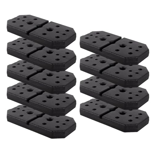 Pack 9 Pesas Rectangulares para Máquina Multifunción Musculación Interior de Cemento Prensado Recubrimiento de Plástico GYMDISK FITFIU Fitness