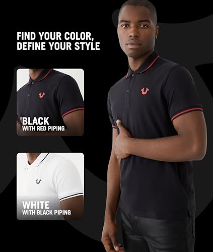 Camiseta polo para hombre True Religion, con orgullo artesanal, manga corta miniatura 6