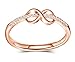 MicVivien Damen Ring 925 Sterling Silber Infinityring Unendlichkeitszeichen Ring F&uuml;r Immer Liebe Zirkonia Ringe Verstellbar f&uuml;r Frauen M&auml;dchen Partnerringe Verlobungsringe Trauringe