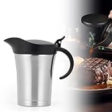 Large gamme d'applications : ce pichet à sauce thermique en acier inoxydable est extrêmement polyvalent. La sauce thermo argentée à double isolation peut non seulement contenir différentes sauces, mais aussi du lait, du pudding, de la crème, etc. Enregistrer. Que ce soit pour un repas quotidien ou un banquet de fête, vous pouvez donc facilement répondre à différents besoins nutritionnels.