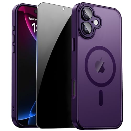 Image of Magnetic for iPhone 17 Case with Privacy Screen Protector, Purple