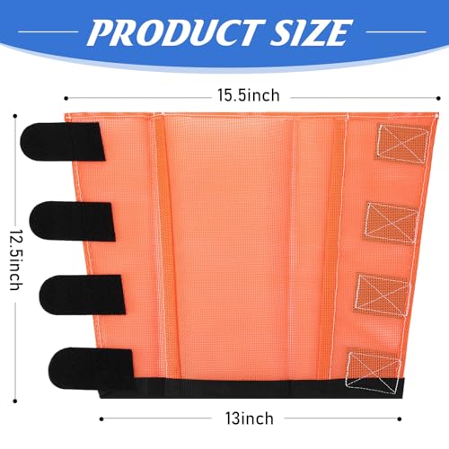 Image of Set of 8 Mesh Fly Boots for Horse Breathable Mesh Horse Boots Protective Loose Wraps Adjustable for Preventing Legs Reduces Flies and Mosquitoes Bites(Blue, Orange,Yearling)