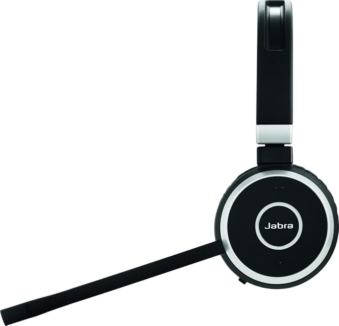 Jabra Evolve 65 SE Wireless Mono Headset - Bluetooth Headset with Noise-Cancelling Microphone, Long-Lasting Battery and Dual Connectivity - MS Teams Certified, works with all other platforms - Black
