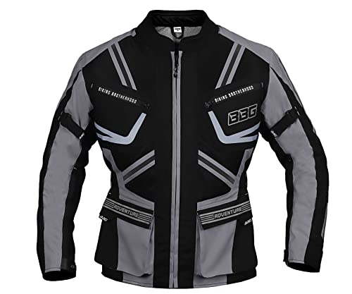 BIKING BROTHERHOOD INDIANA ADVENTURE RIDING JACKET GREY