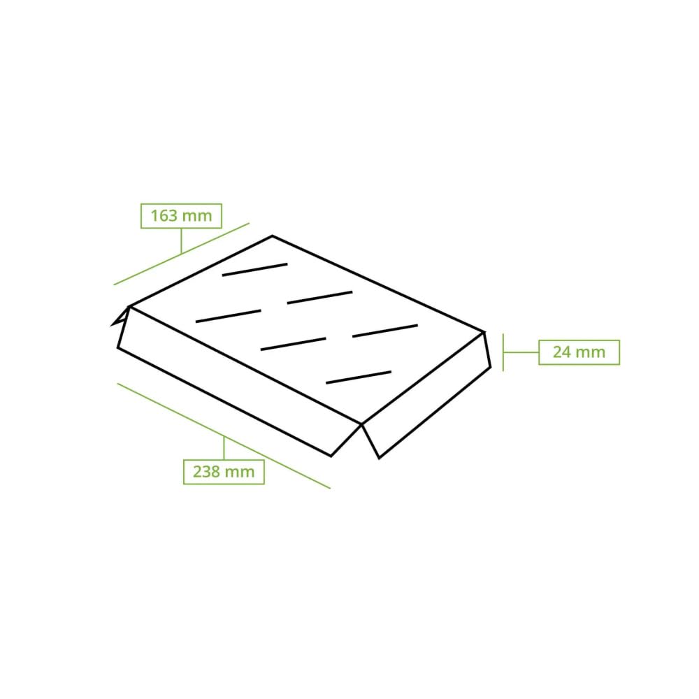 greenbox - Einlagen aus Karton für 6er Cupcake Boxen, weiß, 100 St.