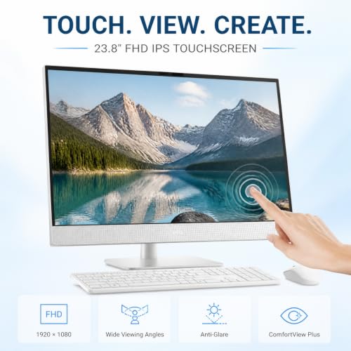 Image of Dell 24 All in One Touchscreen Desktop, Intel Ultra 7 355, 16GB RAM 1TB SSD