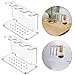 jiingekk Twin Modern Acrylic Cutlery Racks | Clear Bathroom Shelf with Anti-Slip Base | Countertop Storage for Shaving Tools Clear Shaving Cutlery Display Shelf