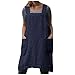 Abito estivo da donna 2022 lunghi pois in stile Lino donna cotone grembiule da giardino croce da lavoro grembiule vestito da donna vestito corto corto inverno donna, blu, S