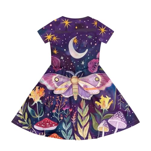 Little Kid Dresses Girls Short Sleeve Dress Playwear Dresses 2-14T2