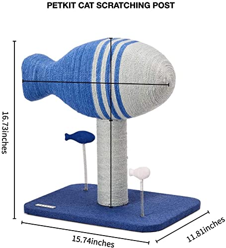 PETKIT Katzenkratzbaum, mit 2 Katzenspielzeugen, niedlicher Aktivitätskratzbäume aus Sisal. 30 * 40 * 42.5cm. - Image 7