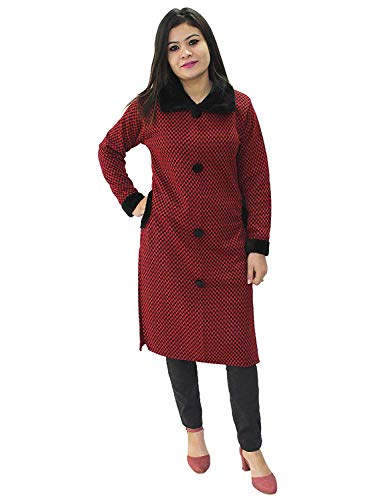 Image of Matelco Women's Wool Straight Kurti for Winters (Ad04Caz45 Black Parent).