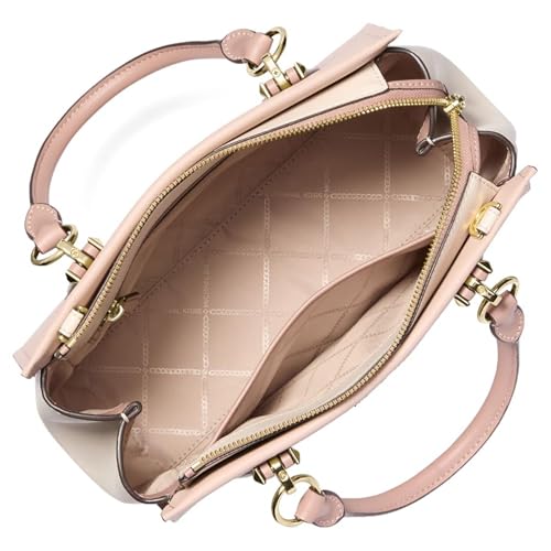 Image of Michael Kors Marilyn Medium Satchel, Soft Pink /Light Cream /Fawn