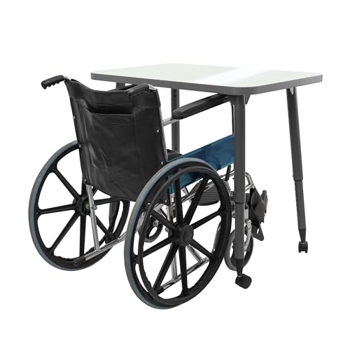 Image of Adapte Commercial Dry-Erase Classroom Activity Table - 24 inch x 36 inch Rectangle Whiteboard, ADA Compliant Tapered Legs, Glides & Casters Adjustable Height 22-34 inch Wheelchair Accessible, School Furniture