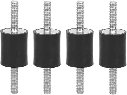 DEWIN Gummilager, 4 Stück M6 Gummi Vibrationslager Männlich Anti-Vibrations Schwingungsdämpfer Silentblock Auto Boot Spulen (VV20 x 20 M6 x 18)