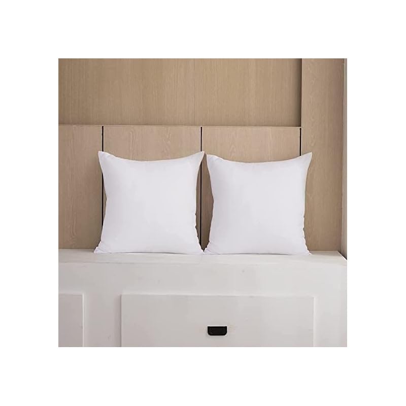 DEEP SLEEP EVERY NIGHT Luxury Cushion Filler, Decorative Pillow Inserts (Pack of 2, White) - Square Indoor Bed and Couch Pillows - Hollowfibre Cushion Fillers (Pack of 4, 50 x 50 cm)