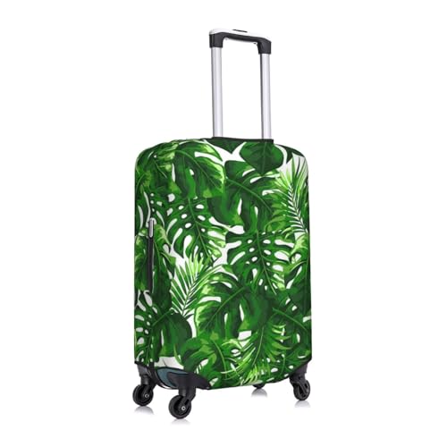 Monstera Deliciosa Banana Palm Print Suitcase Cover Luggage Protector Washable Elastic Fashionable Travel Gear Cover3