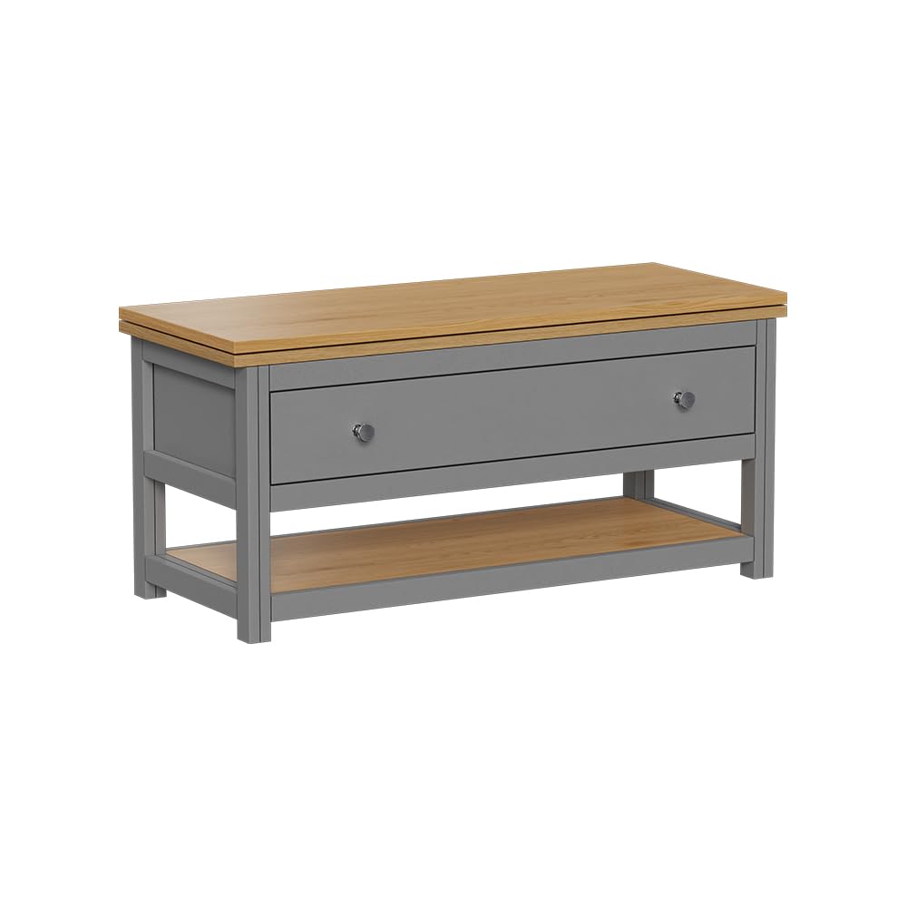 Vicco Couchtisch Vikla, Anthrazit/Eiche, 100 x 40 cm