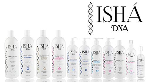 Isha Dna Keratin Treatment System Conditioner - Sulfate And Parabens Free - Perfect For Keratin Treated Hair - Keratin And Coconut Oil Infused Conditioner - For All Types Of Hair. (16 Fl Oz.) #TOP2