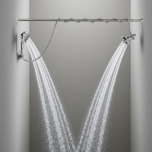 Tandem Shower Heads,Dual Shower Head for Couples,High Pressure and Adjustable