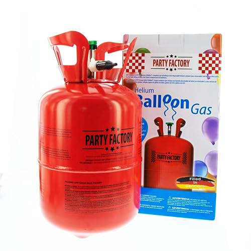 Party Factory Helium Tank for up to 30 Latex Balloons, Helium Cylinder 7 cu. ft. Gas with