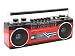 GRABADORA DE Radio Cassette con Bluetooth TREVI RR 501 BT Rojo