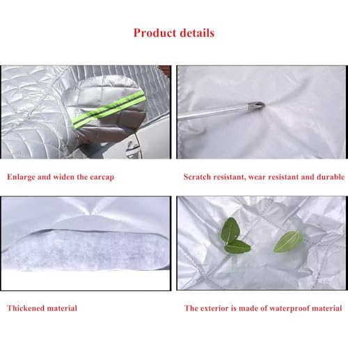 Image of Car Cover Against Hail, Windshield Hail Protector Car Cover, Thicken Hail Cover for SUV, Hail Blanket,Dustproof Snowproof for Sedan and Hatchback (Silver,SUV)