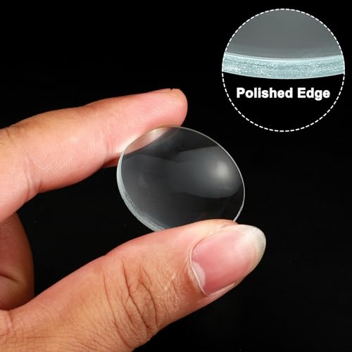 Image of PATIKIL 5cm Focal Length 30mm Double Convex and 7.5cm Focal Length 30mm Double Concave Lens 1 Set, 2 Pack Glass Optically Polished Round Edges Lens for Physics Experiment Classroom, Clear