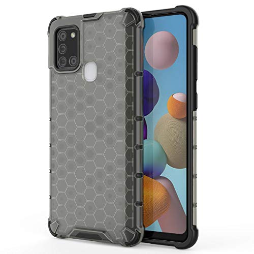 Image of Glasgow | for Samsung Galaxy A21s Honeycomb Pattern Back Case Cover for Samsung Galaxy A21s - Black