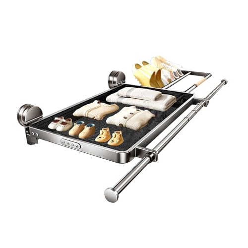 Invisible Stretch Laundry Rack,Foldable Clothes Drying Net,Wall-Mounted Storage Rack,for Bathrooms/Closet Rooms