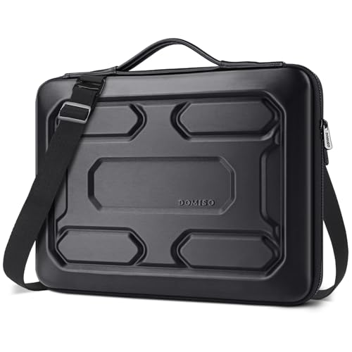 DOMISO 17.3 Zoll Laptoptasche Wasserdicht Schultertasche Schutzhülle Protective Laptop Case Sleeve Stoßfest für 17.3" Notebook/Dell Inspiron/MSI/Lenovo IdeaPad 320/HP Envy/LG Gram/ASUS/ACER,Schwarz