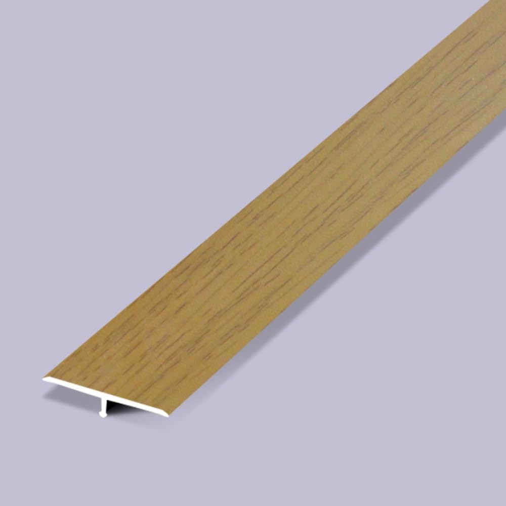 Moulure de Transition En T En Alumipour Plancher, Bande de Séparation Pour Porte, Largeur 2,5 Cm X 4,4 Cm, Garniture de Bord de Porte Pour Joints de Bois, Carrelage Et Stratifié./Red Oak/L90*W4Cm
