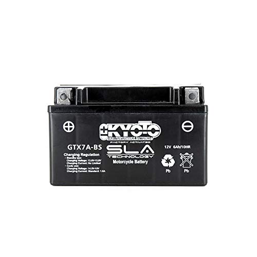 KYOTO Batterie YTX7A-BS SLA-AGM - sans Entretien - Prête à l'emploi