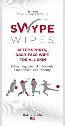 Natural Daily Cleansing and Sports Wipe For Face & Body, Refreshing Clear Skin Formula, Large Eco Wipes, 26 Count