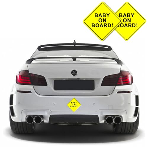 Image of CoguZed 2Pcs Baby on Board Sticker for Cars, Funny Decal, Sign, Magnet Options, Baby on Board Safety Warning