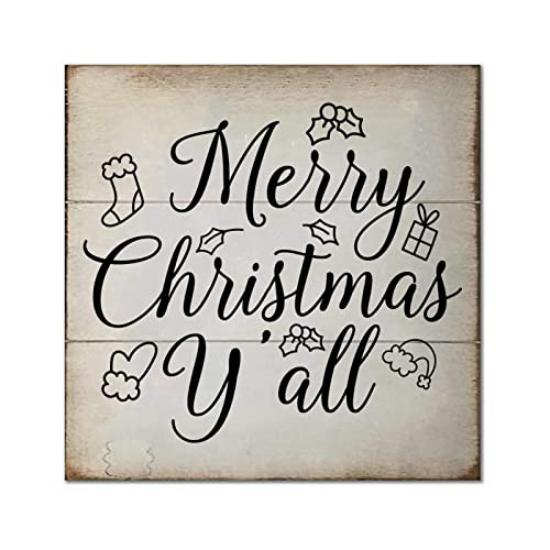 Plaque murale Merry Christmas Y'all : Cadeau de Noël pour papa et papy