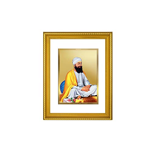 Image of Diviniti Guru Tegh Bahadur Ji Gold Plated Wall Photo Frame, Table Decor| DG Frame 056 Size 3 and 24K Gold Plated Foil| Religious Photo Frame Idol, Gifts Items (32.5 CM X 25.5 CM)