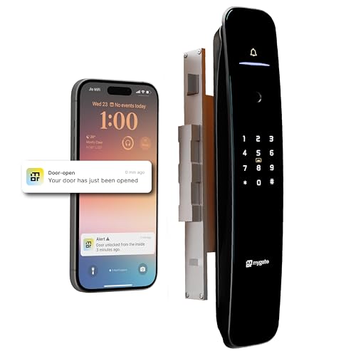 Mygate Smart Door Lock Pro 2 with WiFi | Inbuilt Door Sensor | 6-...