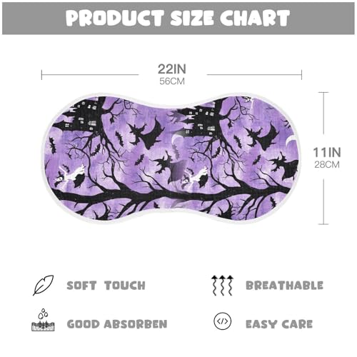 Muslin Burp Cloth for Baby 2PCS Halloween Witch Super Absorbent Burping Cloths, Bibs for Newborn Boys Girls4