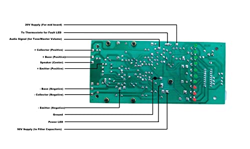 Image of SE STRANGER 500W Driver Board for PBT-501 Amplifier | Audio Amplifier PCB with 2SA940, 2SC2073, 2N6292 Transistors & 3914 IC | 10 LED Signal Monitor | RoHS Compliant DIY Repair Kit